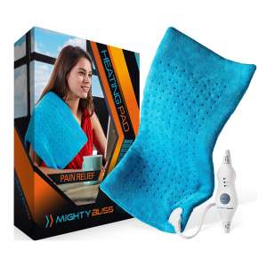 3. MIGHTY BLISS Extra Large Cramps and Back Pain Relief Electric Heating Pad