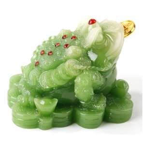 Wenmily Feng Shui Green Color Money Frog