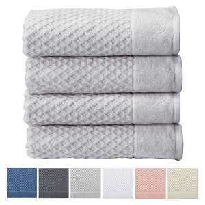 9. Great Bay Home 4-Pack Bath Towels