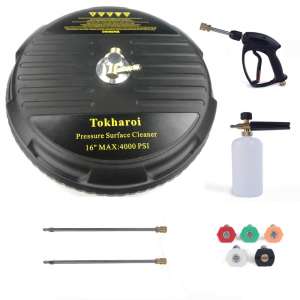 Tokharoi 15-inch Surface Cleaner with Two Extension Wand Attachment