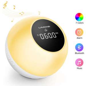 9. UMIDIGI Alarm Clock for Bedroom, with 7 Color Switch & Snooze Function