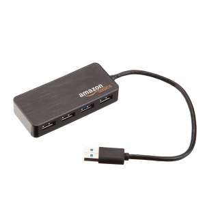 1. AmazonBasics 4 Port USB 3.0 Hub