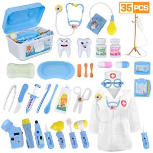 LOYO 35 Pieces Medical Kit for Kids with Case