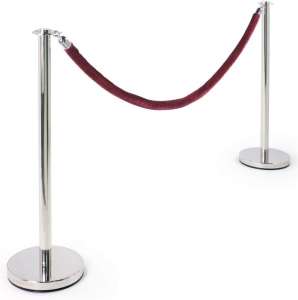 Displays2go Two 39-inches Crowd Control Stanchions Set