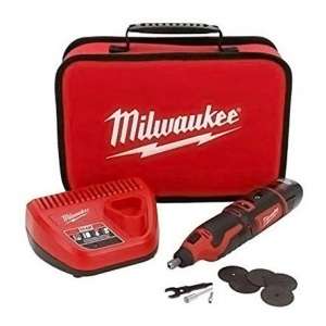 4. Milwaukee M12TM Cordless Portable Rotary Tool Kit
