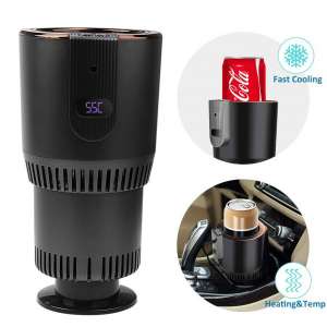 5. AZFUNN 2-in-1 Car Cup Warmer and Cooler with Display Temperature