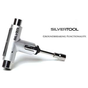 Silver All-In-One Ratchet Skate Tool
