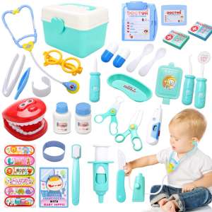 Tencoz Kids 31 Piece Doctor Kit Medical Educational Toy for Kids Ages 3-6