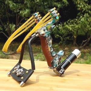 2. LOLBUY Adjustable Stainless Hunting Slingshot with high-Quality Rubber Bands