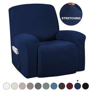 Turquoize Recliner Slipcover With Pockets (Recliner, Navy)
