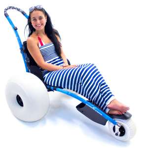 Challenger Mobility Hippocampe Beach Wheelchair Beach Cart with Balloon Tires