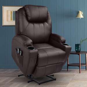3. MAGIC UNION Lift Massage Recliner with Remote Controls for the Elderly - Brown