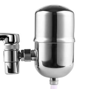 4. Engdenton Stainless-Steel Faucet Water Filter with Ultra Adsorptive Material