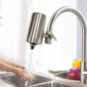 6. RuiLing Water 304 Stainless Steel Faucet Filter System for Home Kitchen