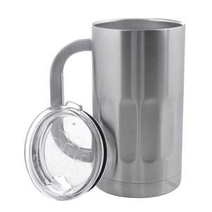 8. X-PAC Stainless Steel Beer Glass with Lid - Shatterproof & Spill-Resistant