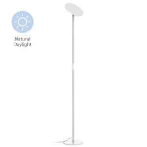 9. TROND LED Floor Lamp, 5500K Natural Daylight (Silver)