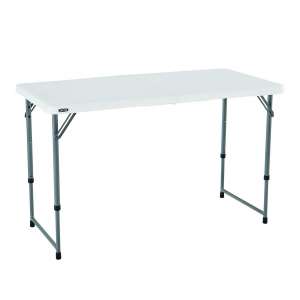 Lifetime Height Adjustable Craft Camping 4FT Utility Small Folding Table