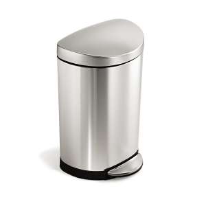 simplehuman 2.3 Gallon Brushed Stainless Steel Trash Can 