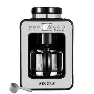 Secura 17 Ounces Automatic Coffee Makers with Programmable Grinder