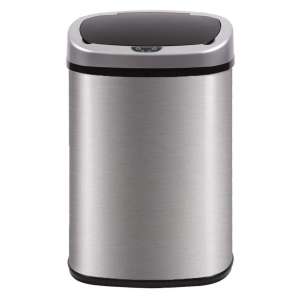 BestOffice 13 Gallon Brushed Stainless Steel Kitchen Trash Can