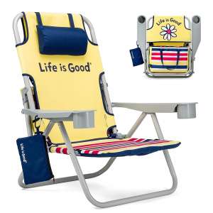 Life is Good Beach Chair with Cooler