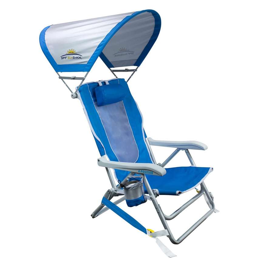 8. GCI Portable Backpack Beach Chair With Sunshade 850x850 