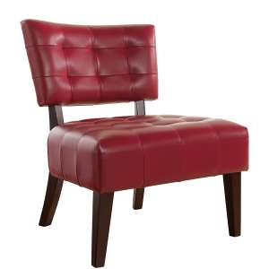 Roundhill Furniture Blended Leather Tufted Accent Chair