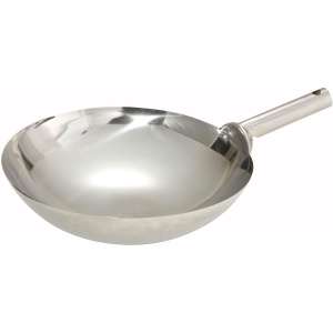 Winco 16-Inch Stainless Steel Wok with Joint Handle
