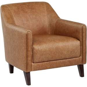 Stone & Beam Grover Modern Living Room Leather Accent Chair