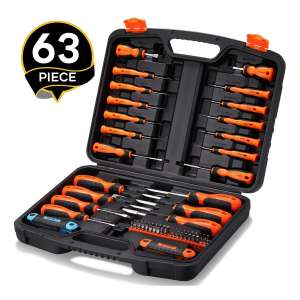 REXBETI 63 in 1 Magnetic Screwdriver Set with Precision and Slotted Phillips Screwdrivers