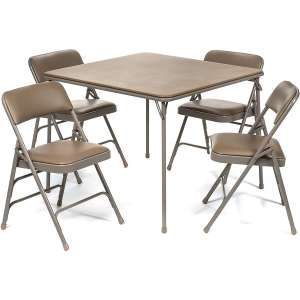 XL Series Vinyl Folding Card Table and Chair Set