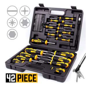 Amartisan Magnetic Screwdriver Set, 42-pieces with Case