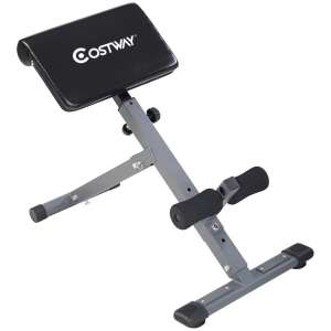 COSTWAY Back Bench Adjustable AB Hyperextension Exercise Roman Chair