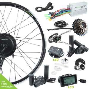 EBIKELING 36V 500W 26 Inches Geared Front Rear Electric Bike Wheel