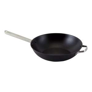 ExcelSteel 13" Cast Iron Chinese Wok