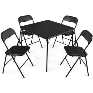 Giantex 5-Piece Folding Table and Chairs Set