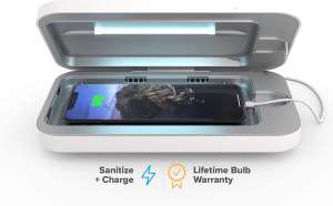 Phonesoap Cellphone Sanitizer with Dual UV Light with Wireless Charger