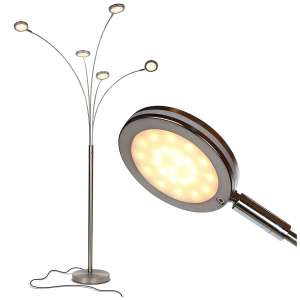 Brightech Orion 5 Bright and Modern LED Floor Lamp (Silver)