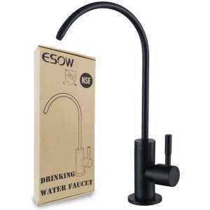 ESOW Kitchen Water Faucet, Lead-Free with a Matte Black Finish