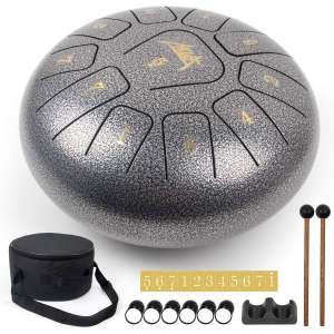 AKLOT Percussion Steel Drum 10 inch 11-Notes Kit
