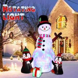 OurWarm 6ft Christmas Inflatable Snowman