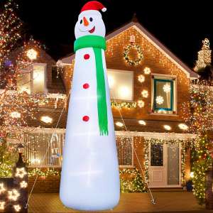 AMENON 12 Ft Inflatable Snowman for Garden Home Party