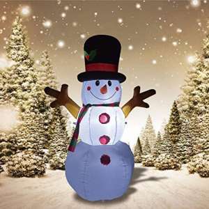 GOOSH 5 Feet Christmas Snowman with Branch Hand