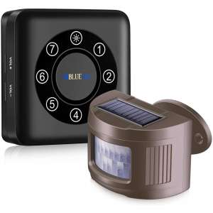BLUEbits Wireless Motion Sensor Solar Driveway Alarm