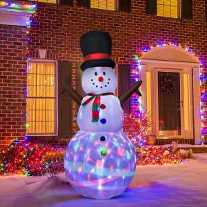 Doingart Lighted Inflatable Snowman - 8ft