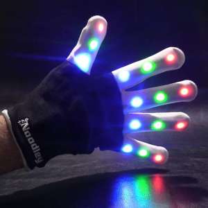 The Noodley Thin Flashing Light LED Gloves for Kid