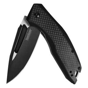 Kershaw Flourish Pocket Knife Black Carbon Fiber Handle