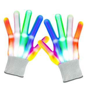 FULIM 6 Modes Glow Led Gloves for Kids