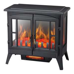 Kismile 3D Electric Fireplace Stove, Adjustable Brightness