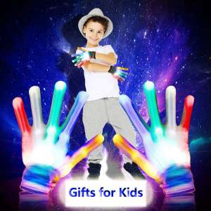 RONGGE 6 Modes Flashing LED Gloves for kids